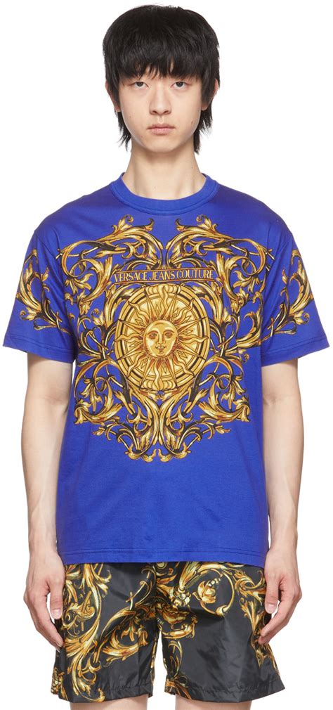 versace jeans t shirt blue|versace jeans couture outlet.